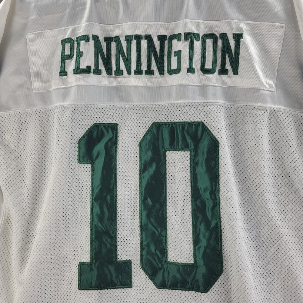 Vintage Reebok New York Jets Jersey White Green Mens 2XL Chad Pennington #10 NFL - Picture 11 of 13